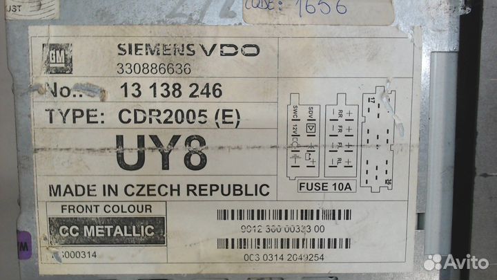 Магнитола Opel Corsa C, 2002