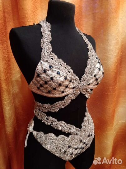 Вязанный купальник ручной работы