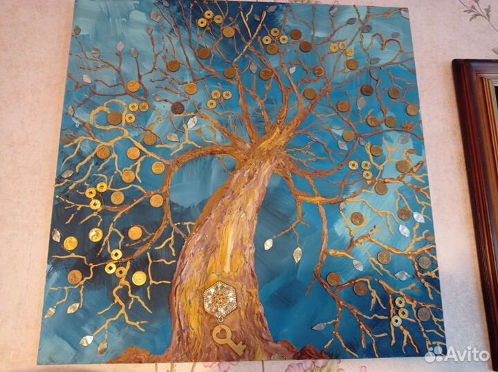 Скульптурная живопись Древо 50х50