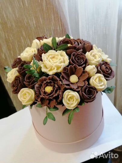 Шоколадный букет из роз. Необычный подарок. Букет