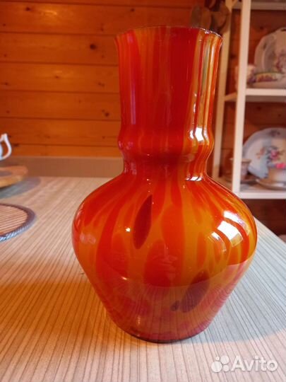 Ваза стекло Красный мац