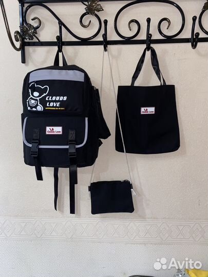 Школьный рюкзак для девочки набор 4 в 1