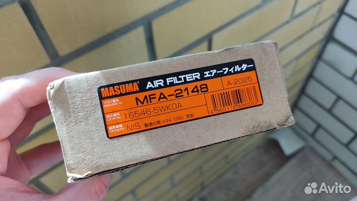 Воздушный фильтр masuma mfa-2148