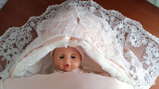 Конверт с костюмом на выписку для девочки зима