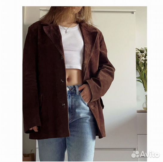 Пиджак замшевый винтажный