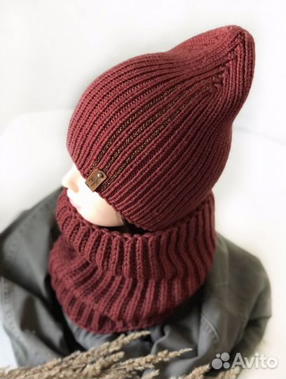 Шапка женская вязаная ручная работа