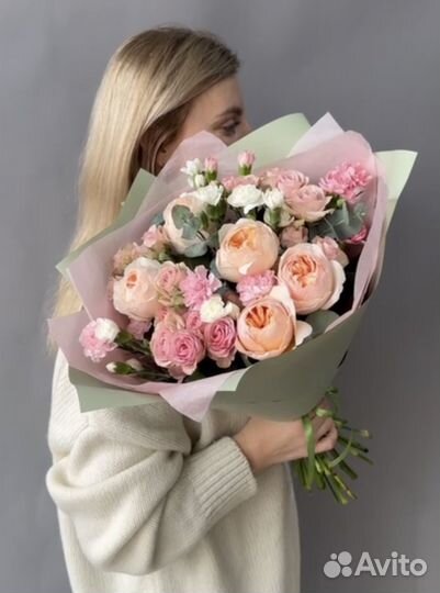 Большой букет живых цветов №299