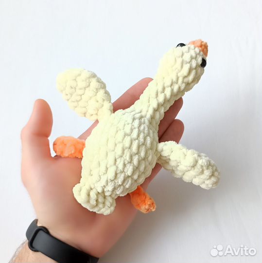 Гусь мягкая игрушка / вязаная ручной работы/18 см