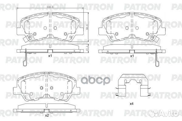Колодки тормозные дисковые перед. hyundai KIA C