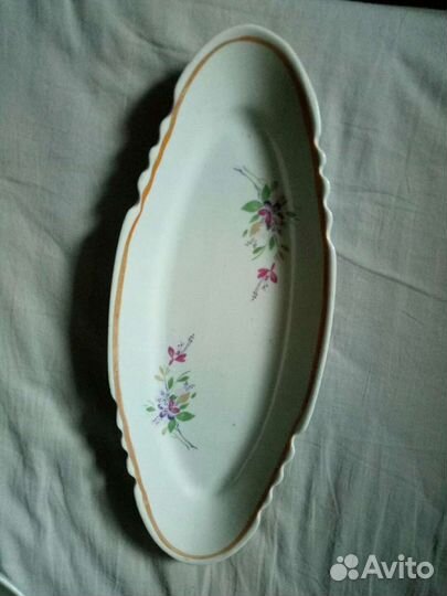 Блюдо, селедочница Дулево