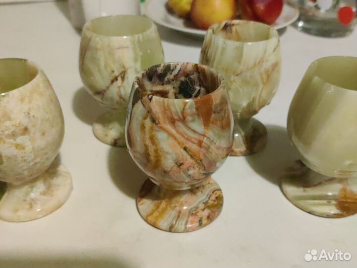 Рюмки из оникса 5 шт