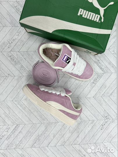 Кеды Puma дутые sued XL pink