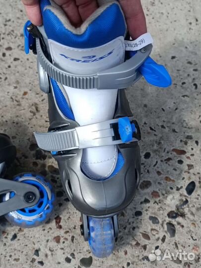 Роликовые коньки детские раздвижные + скейтборд