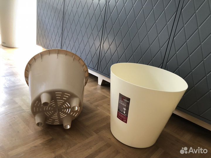 Кашпо (горшок) для цветов inGreen, на колесиках