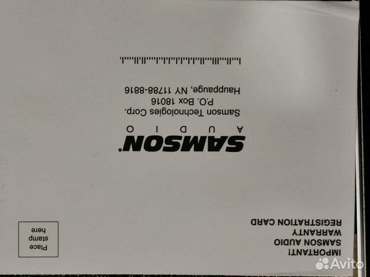 Студийный микрофон Samson MTR201