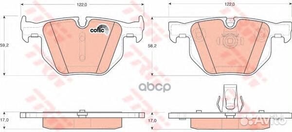 К-т дисков. тормоз. колодок GDB1727 TRW