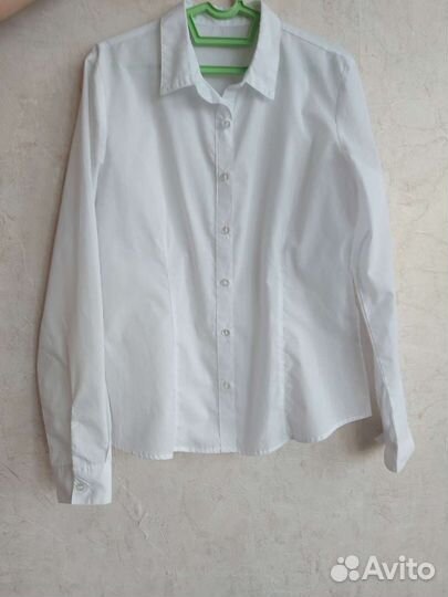 Рубашка белая для девочки 158
