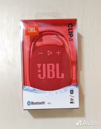 Беспроводная (bluetooth) колонка JBL Clip 4 Red