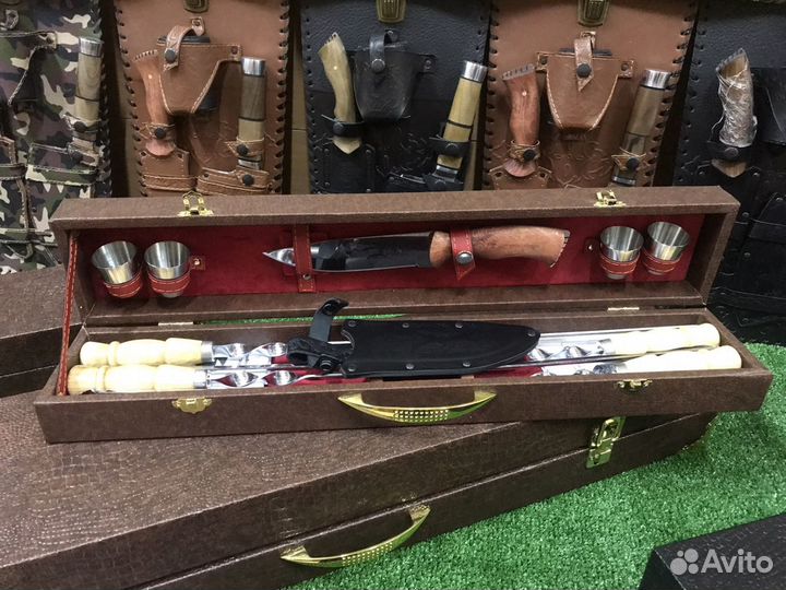 Шампуры в кейсе, набор шашлычный