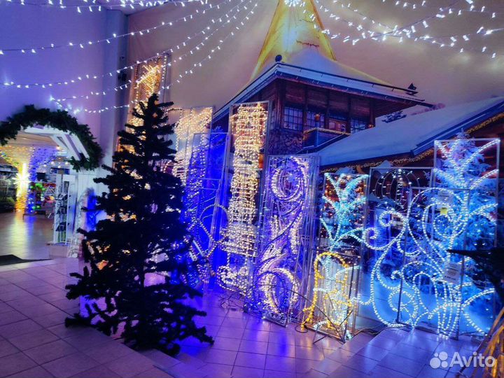 Гирлянда бахрома уличная белая