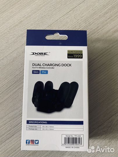 Зарядная станция ps4 для 2х геймпадов новая