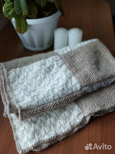 Вязаный шерстяной плед 1м*80см