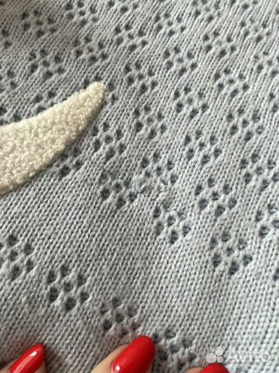 Плед детский вязаный на выписку