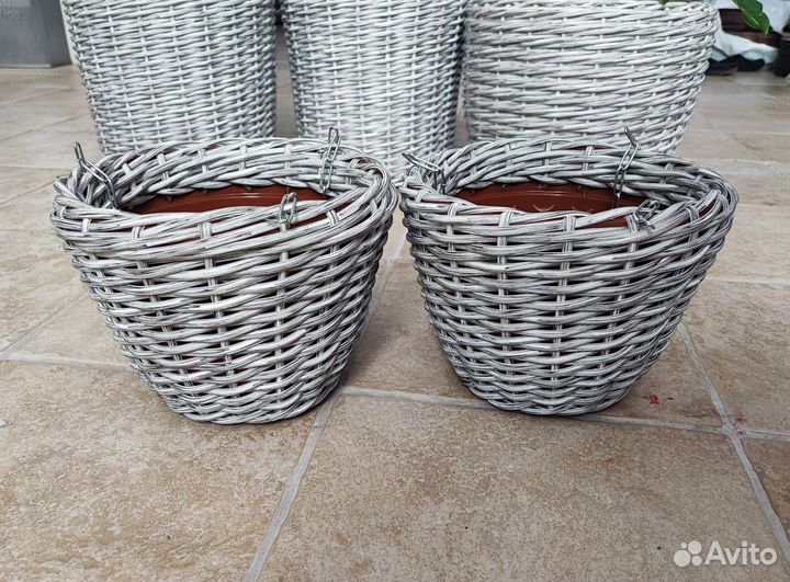 Кашпо из ротанга