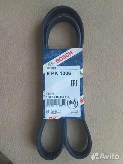 Ремень генератора на ford focus 2 bosch 6pk1306, 1