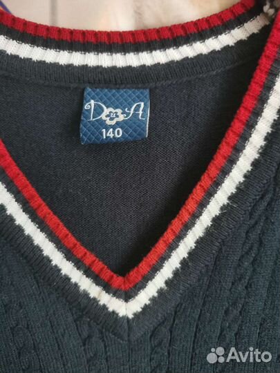 Жилет школьный синий для мальчика 140