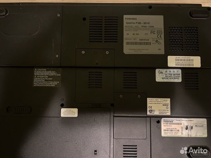 Ноутбук Toshiba P105-S6147