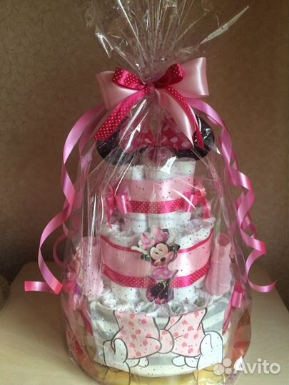 Подарок на выписку- Торт из памперсов