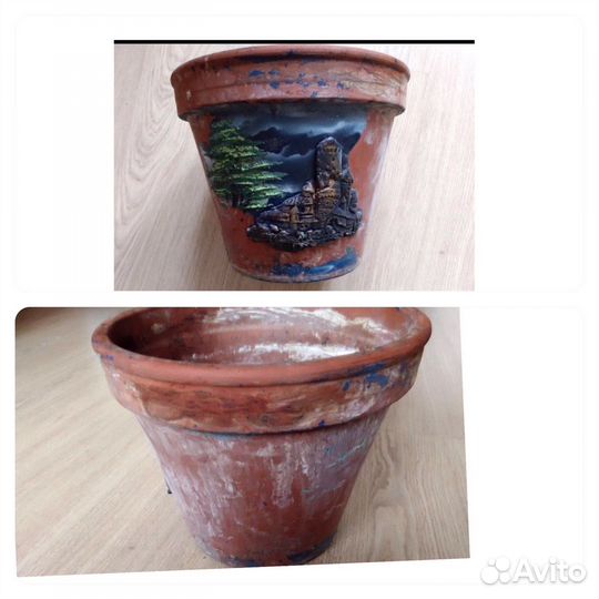 Цветочные горшки пластик, керамика, глина, опоры