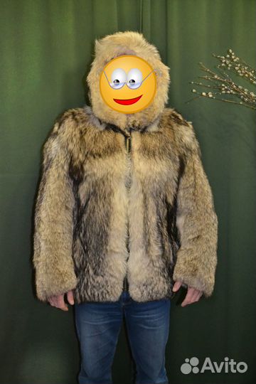Полушубок мужской из цельных шкур волка