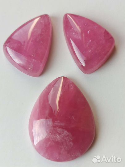 Турмалин. Розовый. Пара на серьги. Одиночный