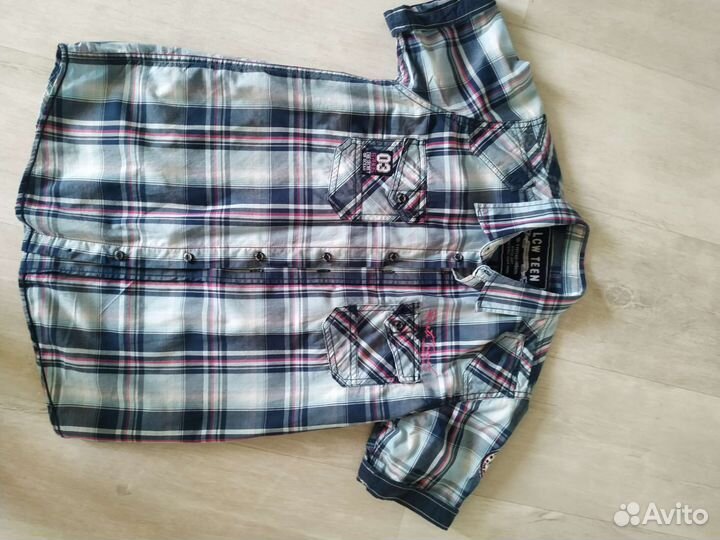 Фирменная рубашка с коротким рукавом на мальчика