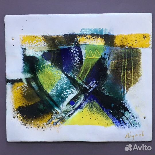 Картина ювелирная горячая эмаль на меди