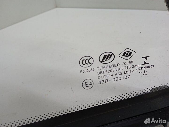 Стекло двери задней левой Lifan Solano 2 1.5 2017