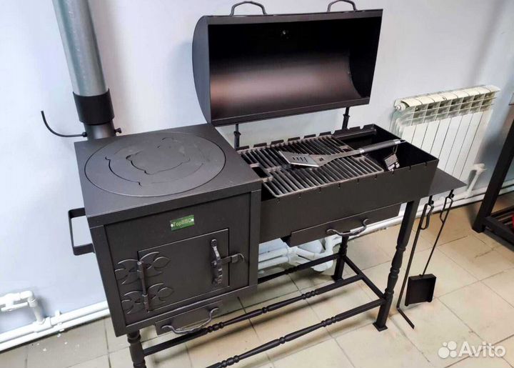 Мангал с крышкой барбекю 4-5 мм