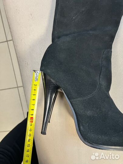 Сапоги женские демисезонные замшевые