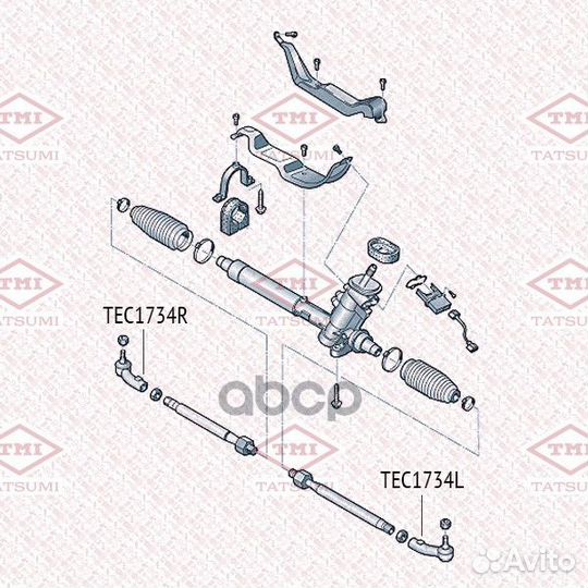 Труба глушителя выхлопная renault TEC1734R TA