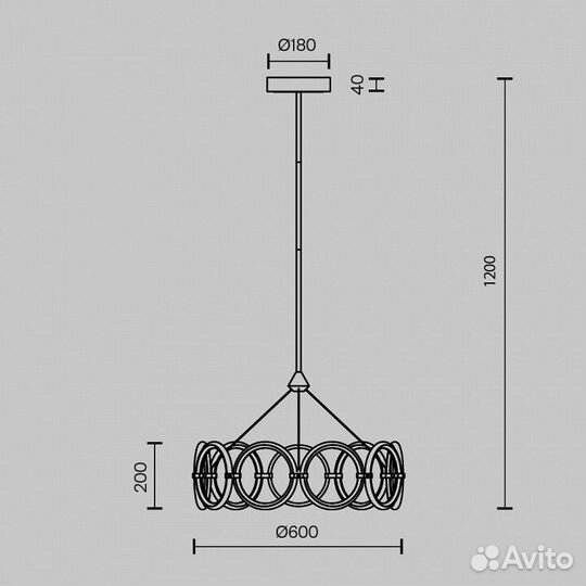 Светильник на штанге Maytoni Link MOD357PL-L40BS3K