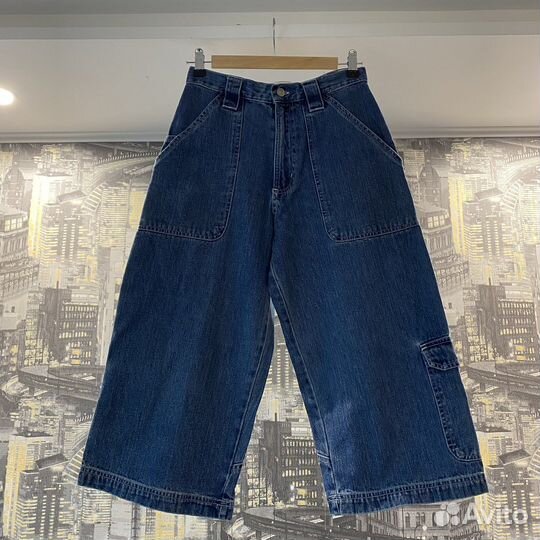 Винтажные рэп хип-хоп шорты y2k широкие джинсовые