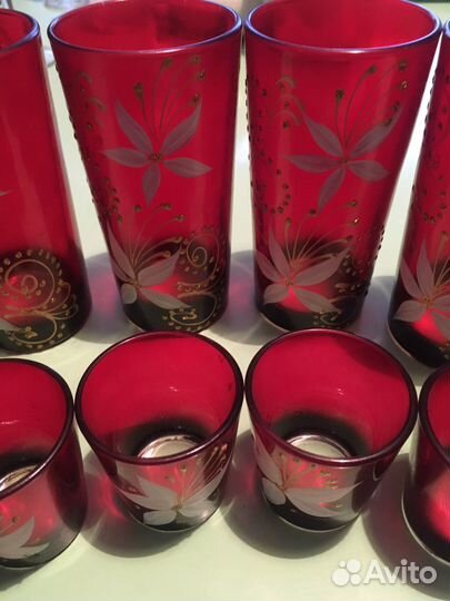 Набор стаканов и рюмок стекло