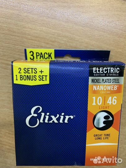 Струны elixir для электро, акустки, бас гитары