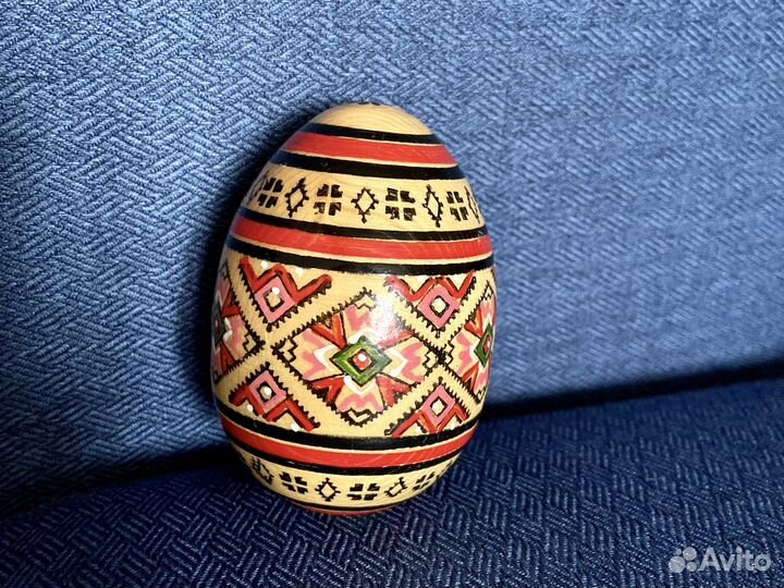 Яйцо деревянное расписное декоративное