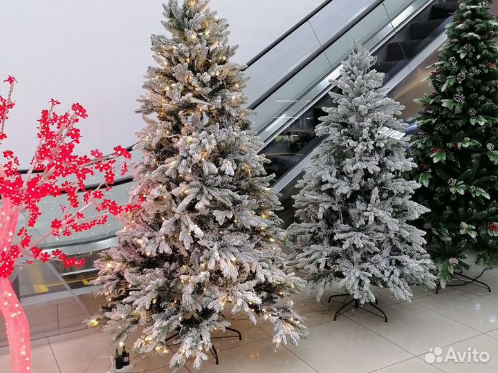 Ель искусственная Альпийская тёплый свет 2,1м