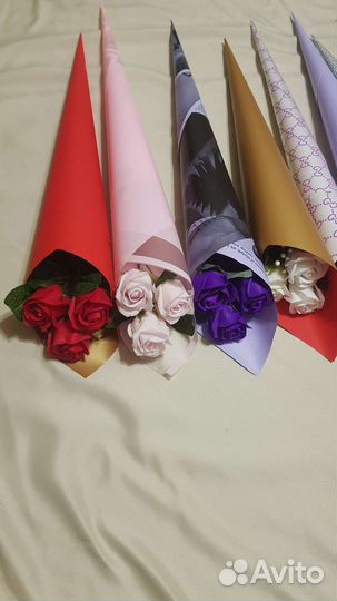 Корпоративные букеты из мыльных цветов