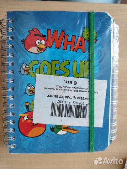 Блокнот angry birds на пружинке 25 штук