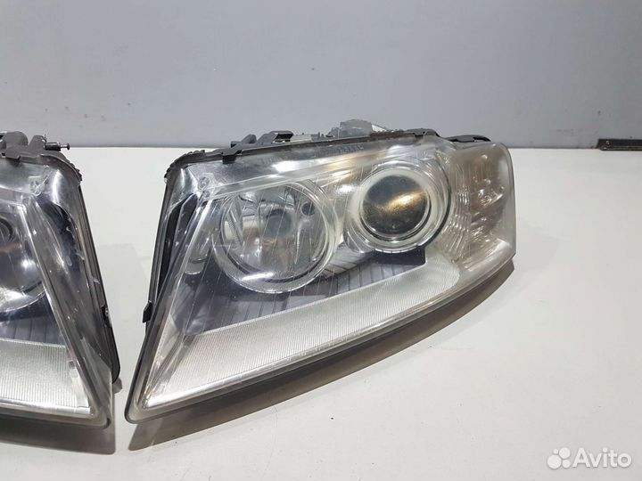 Передние фары рестайлинг пара ауди а8 audi a8